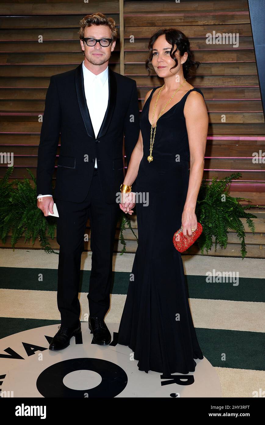 Simon Baker partecipa al Vanity Fair Oscar Party ospitato dal redattore Graydon carter al parcheggio Sunset Plaza Foto Stock