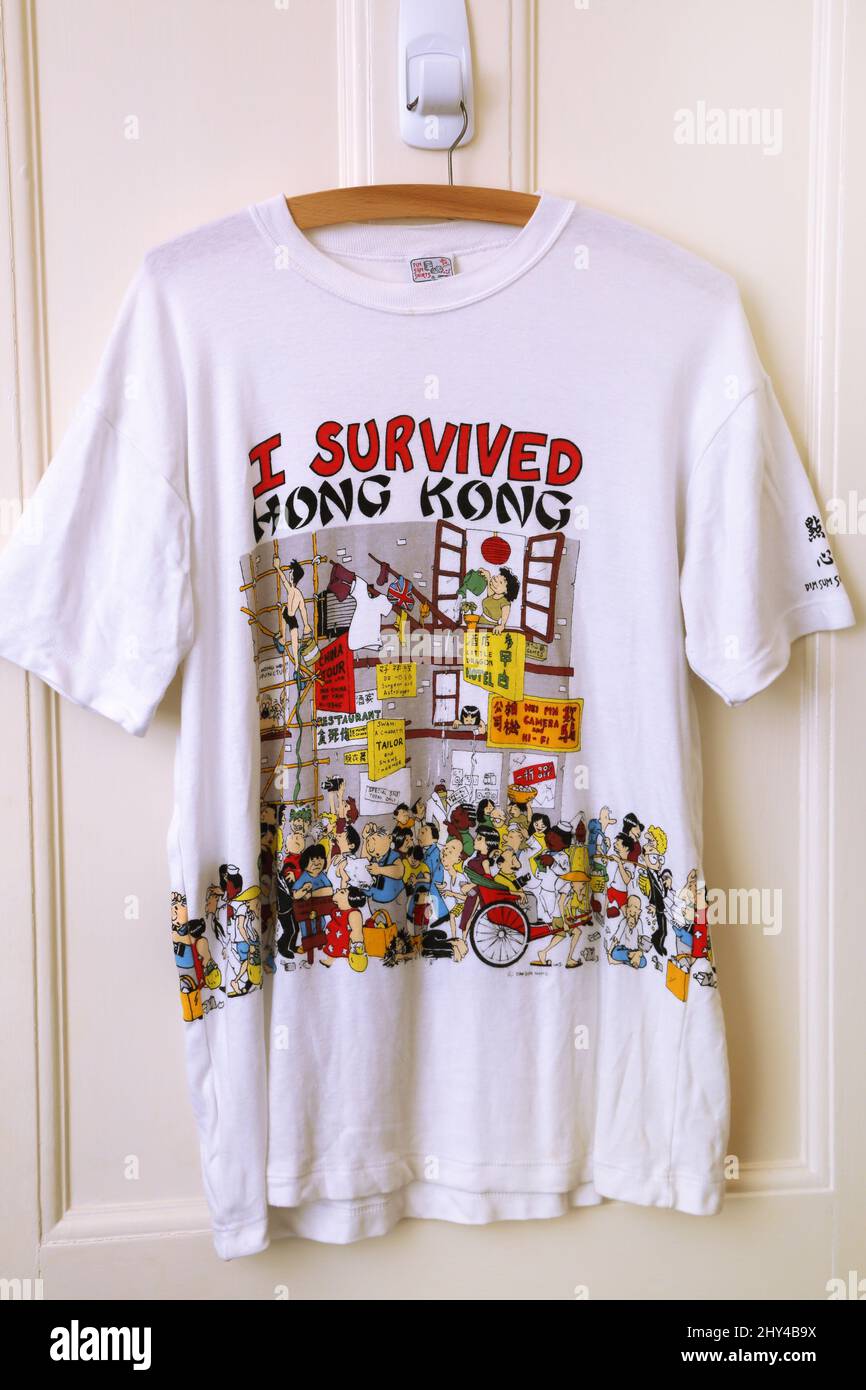 Sono sopravvissuto a Hong Kong souvenir T-Shirt Foto Stock