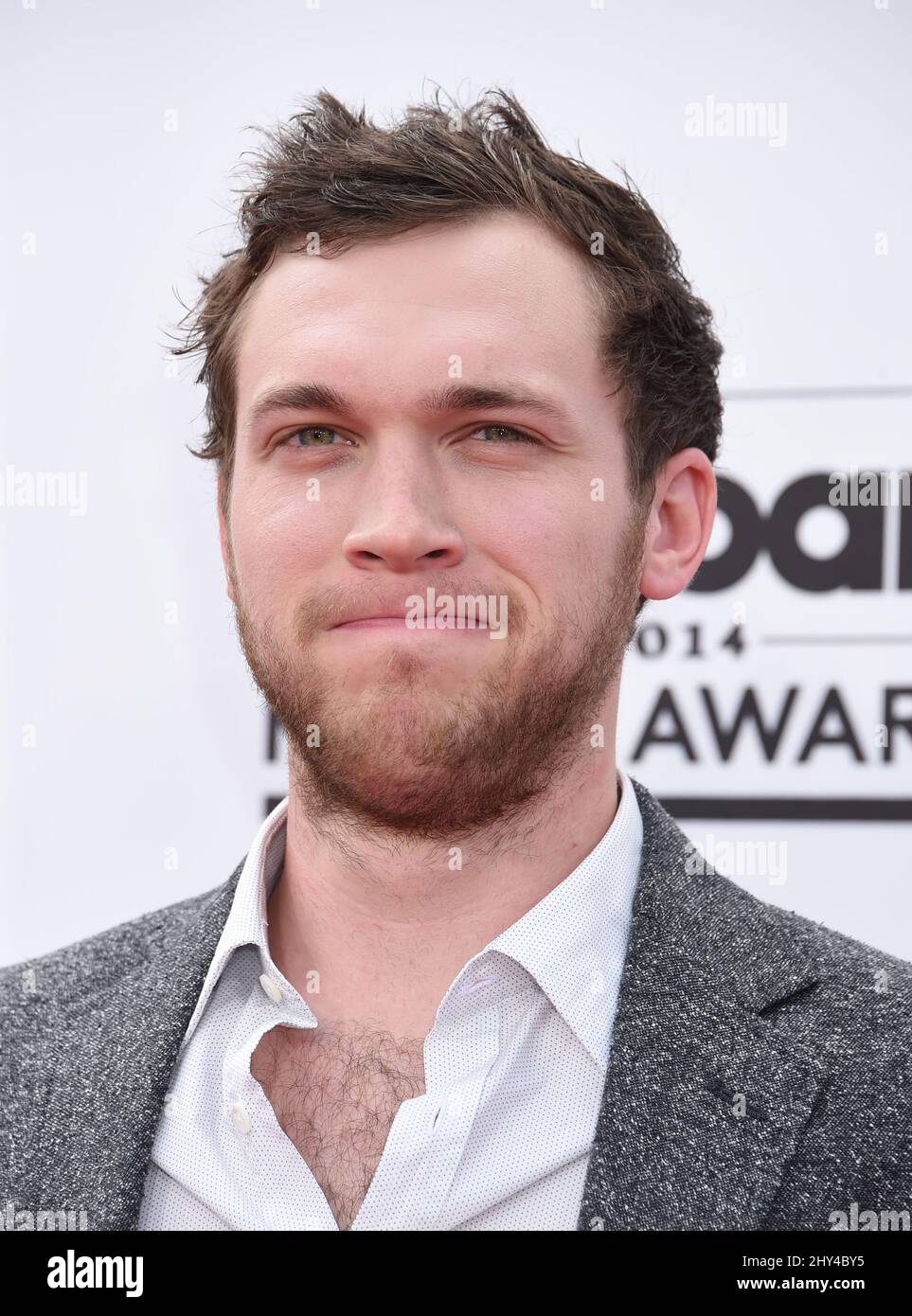 Phillip Phillips arriva al Billboard Music Awards, presso la MGM Grand Garden Arena domenica 18 maggio 2014, a Las Vegas. Foto Stock