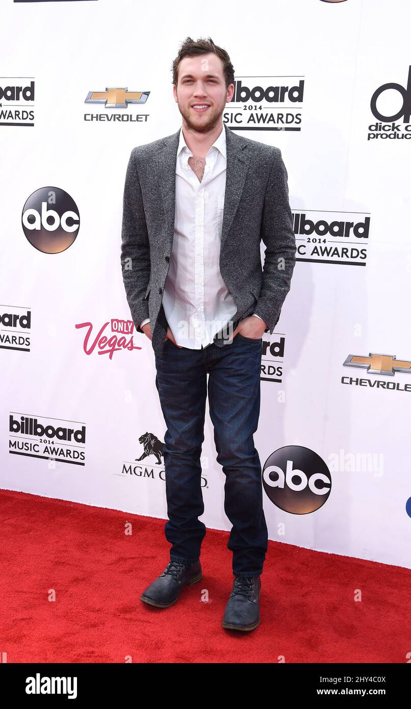 Phillip Phillips arriva al Billboard Music Awards, presso la MGM Grand Garden Arena domenica 18 maggio 2014, a Las Vegas. Foto Stock