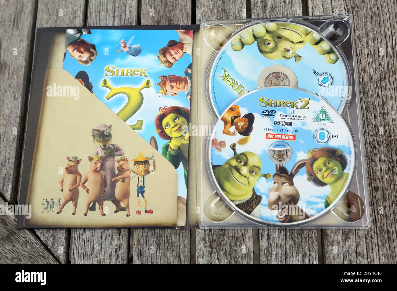 Il set DVD della collezione Shrek Foto Stock