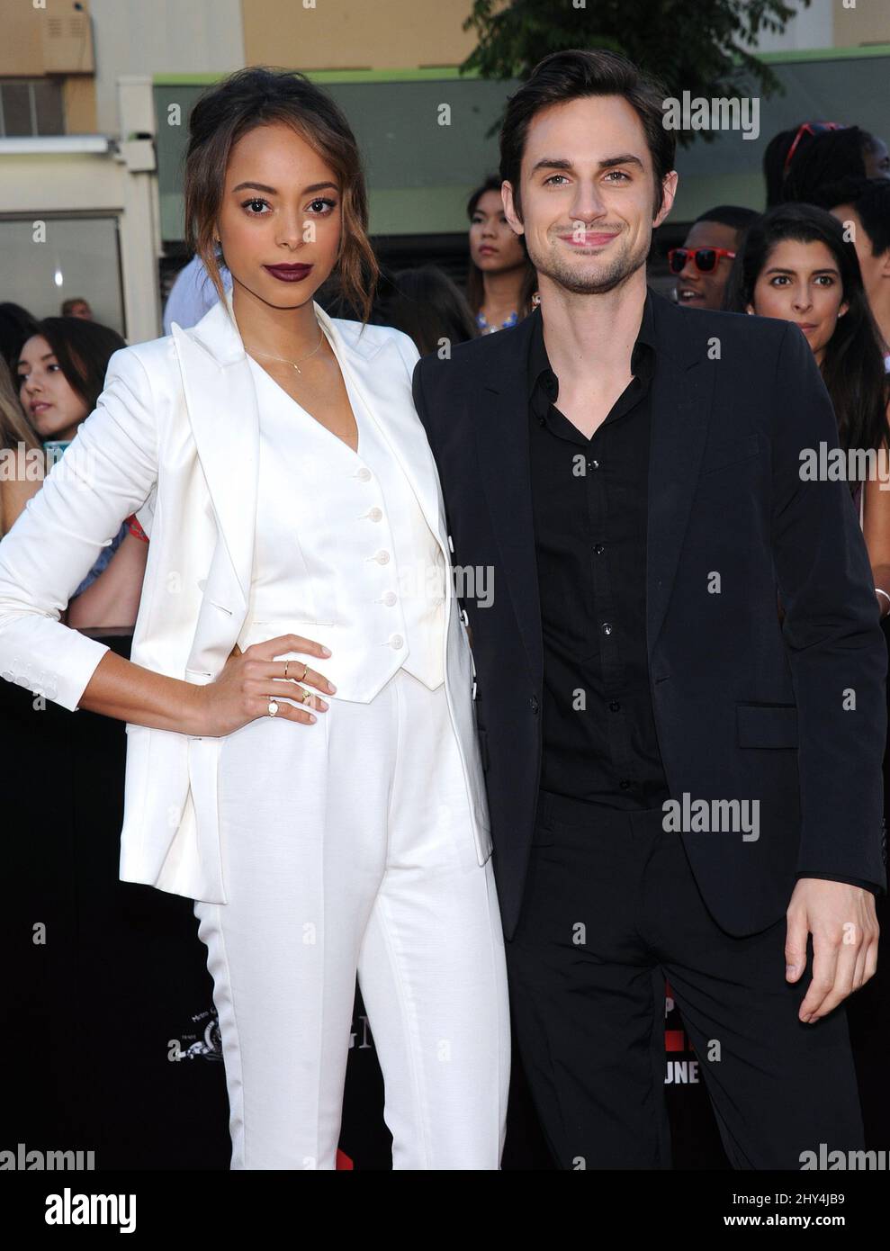Amber Stevens & Andrew West frequentando la Jump Street World Premiere 22 a Los Angeles Foto Stock