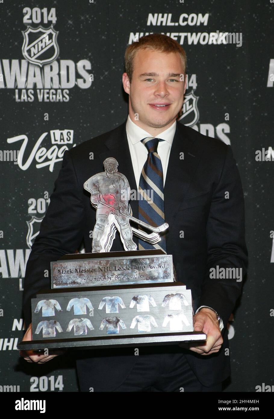 Dustin Brown (Mark Messier Leadership Award) partecipa ai NHL Awards 2014 al Wynn Hotel di Las Vegas Foto Stock