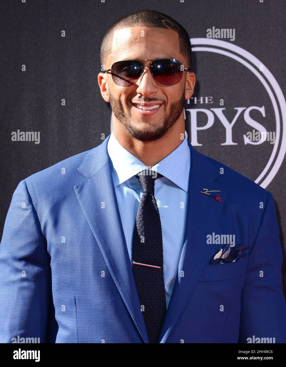 Colin Kaepernick ha partecipato ai premi ESPY 2014 a Los Angeles, California. Foto Stock