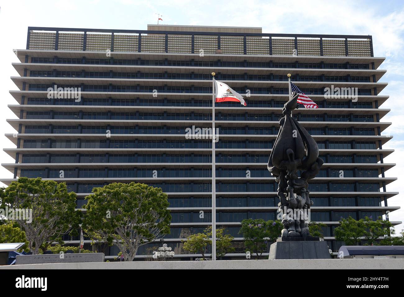 Una vista generale del Music Center Building di Los Angeles, California. Foto Stock