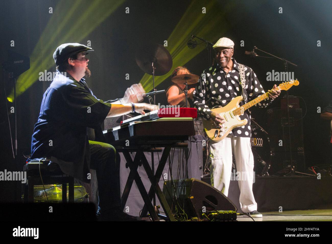 Il tastierista americano Marty Sammon e il bluesman Buddy Guy si esibiscono a Salle Pleyel, Parigi, Francia, il 6 novembre 2018. Foto Stock