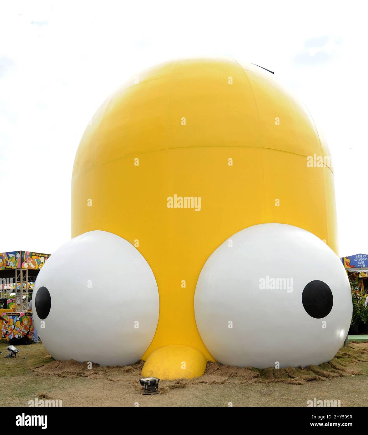 Una testa gigante Omer Simpson a Comic-con Foto Stock