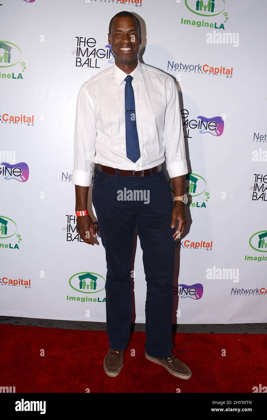 JARRON Collins partecipa al concerto IMAGINE Ball LA Benefit tenuto presso la House of Blues a Los Angeles, USA. Foto Stock