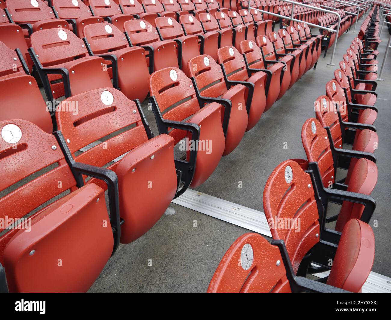 Posti a sedere al Busch Stadium di Saint Louis, Missouri Foto Stock