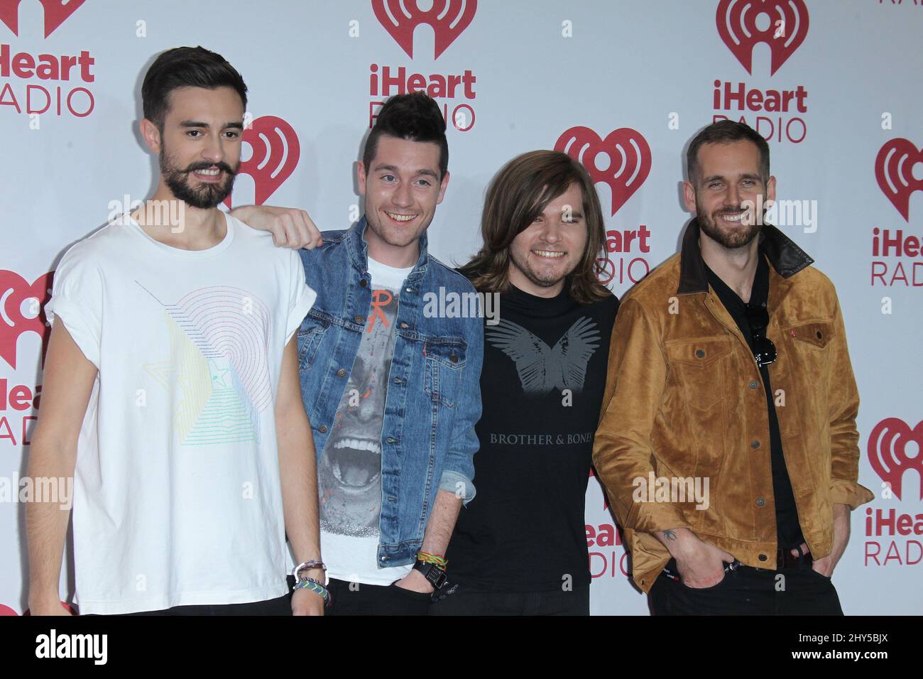 Bastille frequenta il iHeartradio Music Festival di Las Vegas, Nevada. Foto Stock