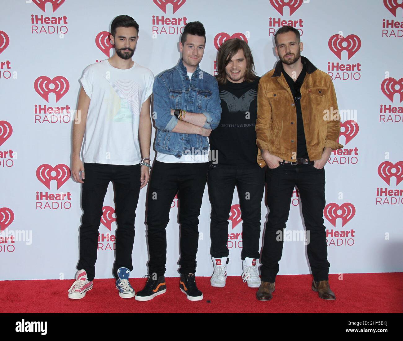 Bastille frequenta il iHeartradio Music Festival di Las Vegas, Nevada. Foto Stock