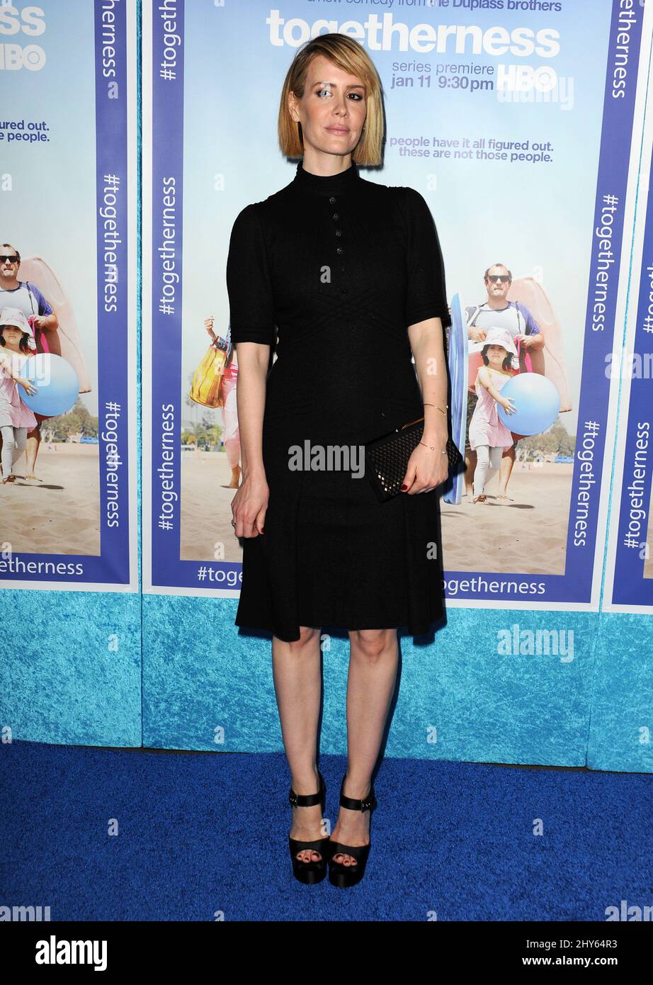 Sarah Paulson alla prima di 'togetherness' Foto Stock