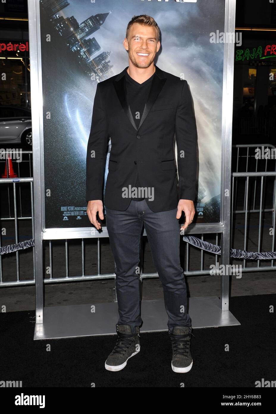 Alan Ritchson partecipa al 'Project Almanac' Los Angeles Premiere tenuto al TCL Chinese Theatre Foto Stock