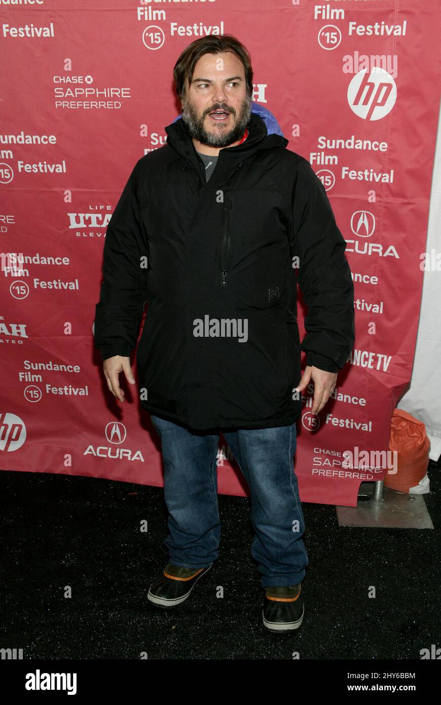 Jack Black partecipa al Sundance Film Festival Premiere del D TRAIN 2015 tenuto al Library Center Theatre Foto Stock