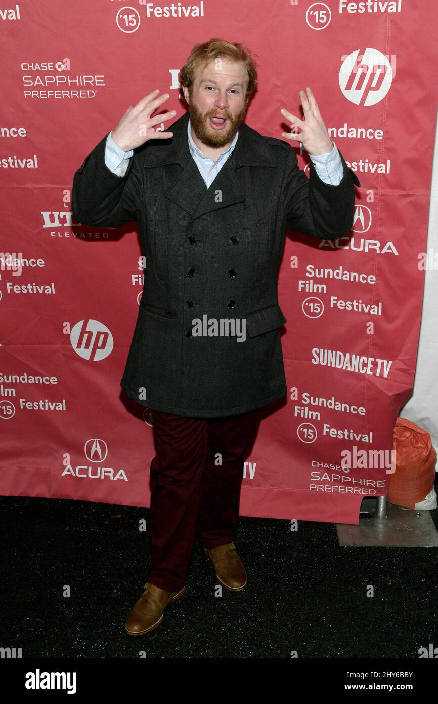 Henry Zebrowski partecipa al Sundance Film Festival Premiere del D TRAIN 2015 tenuto al Library Center Theatre Foto Stock