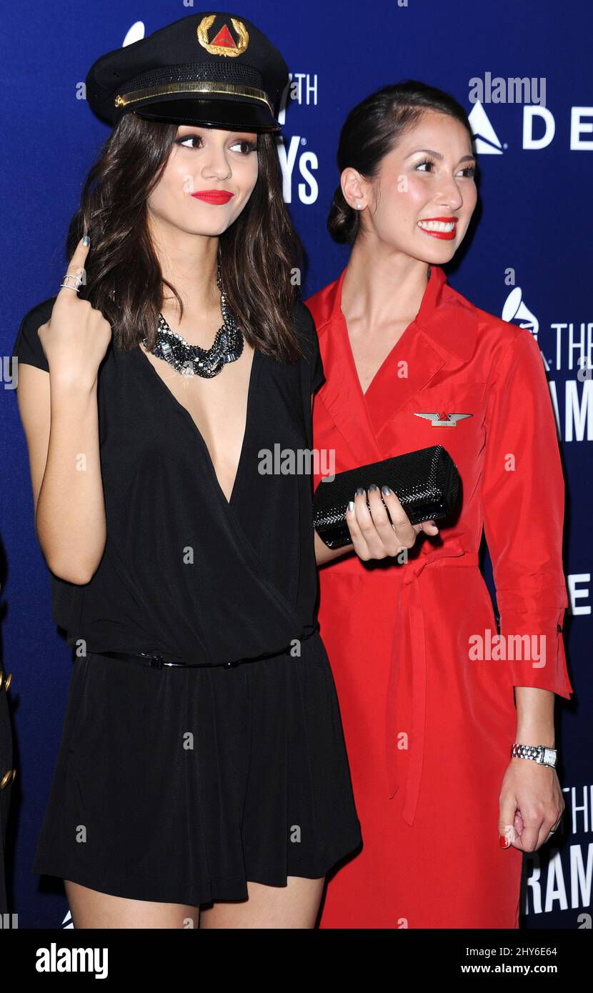 Victoria Justice in arrivo ad un evento di Delta Air Lines, la compagnia aerea ufficiale dei GRAMMY Awards, ospita una performance privata da Charli XCX alla Soho House West Hollywood per celebrare i 57th Annual GRAMMY Awards, 5 febbraio 2015 West Hollywood, CA. Foto Stock