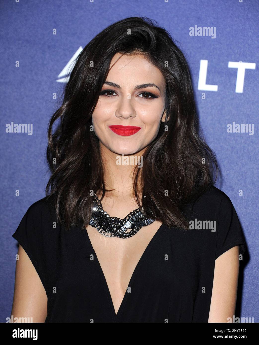 Victoria Justice in arrivo ad un evento di Delta Air Lines, la compagnia aerea ufficiale dei GRAMMY Awards, ospita una performance privata da Charli XCX alla Soho House West Hollywood per celebrare i 57th Annual GRAMMY Awards, 5 febbraio 2015 West Hollywood, CA. Foto Stock