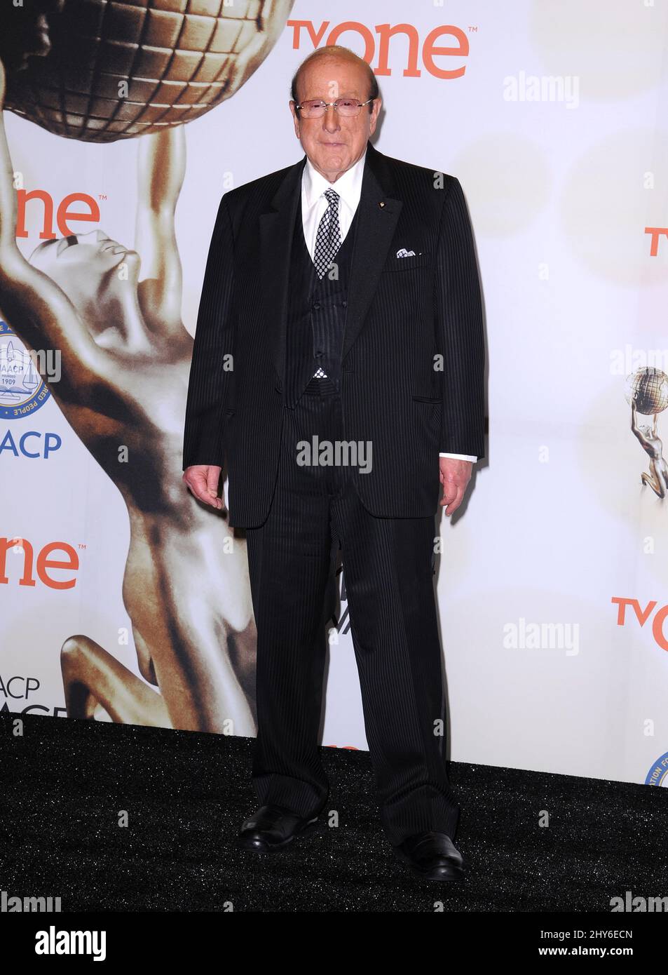 Clive Davis partecipa alla sala stampa al NAACP Image Awards 2015 a Pasadena, California. Foto Stock