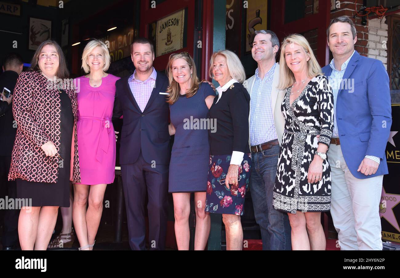 Chris o'Donnell e la famiglia partecipano alla cerimonia della Star Walk of Fame di Chris o'Donnell Hollywood Foto Stock