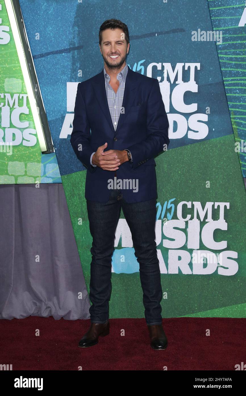 Luke Bryan partecipa al CMT Music Awards 2015 Foto Stock