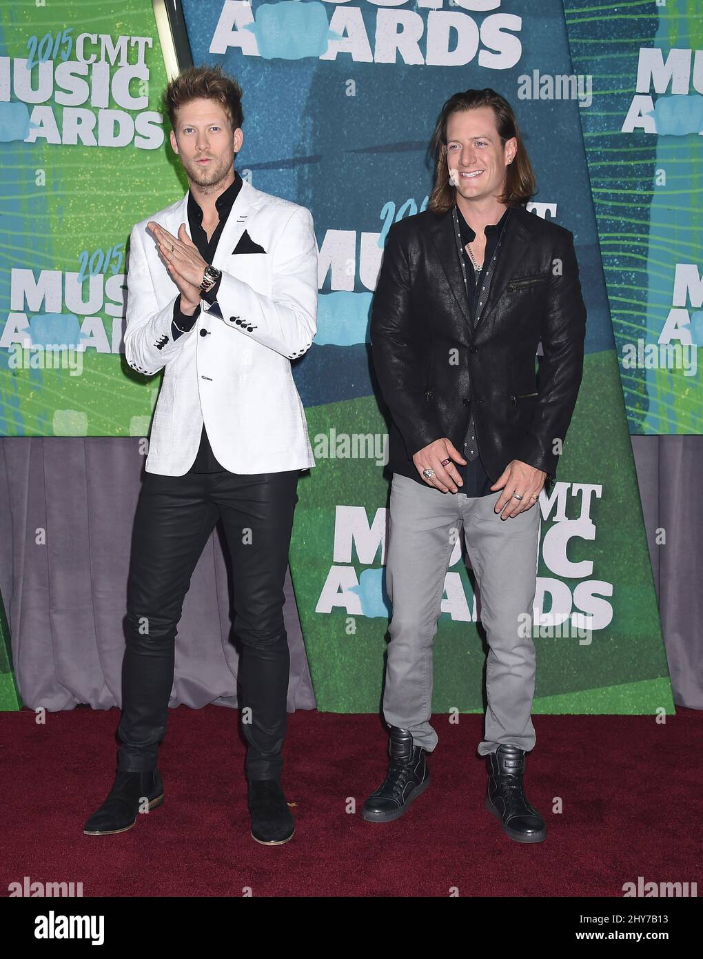 Florida Georgia Line partecipa ai CMT Music Awards 2015 Foto Stock