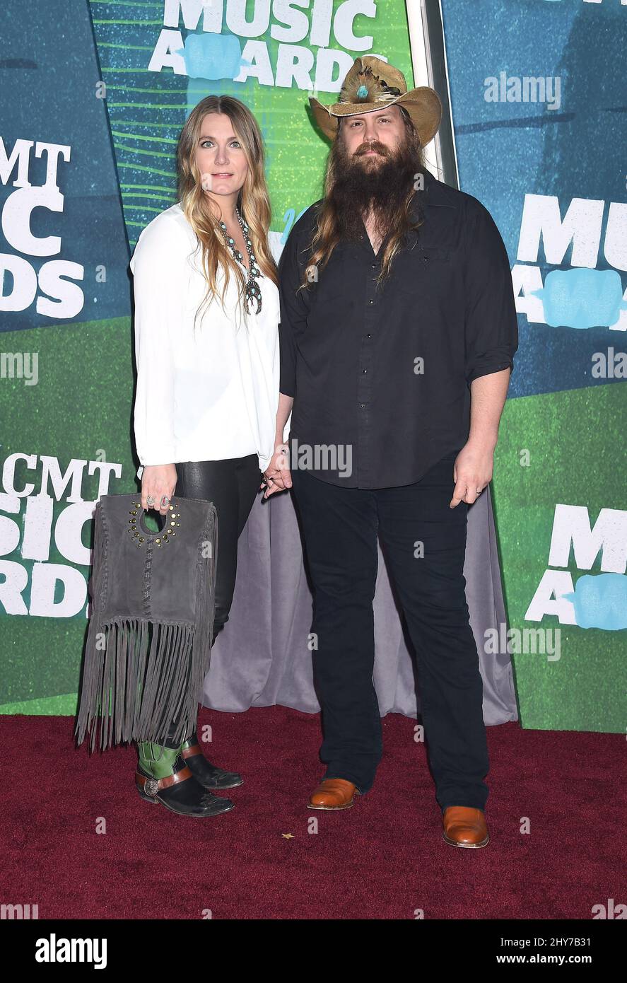 Morgane Stapleton e Chris Stapleton partecipano ai CMT Music Awards 2015 Foto Stock