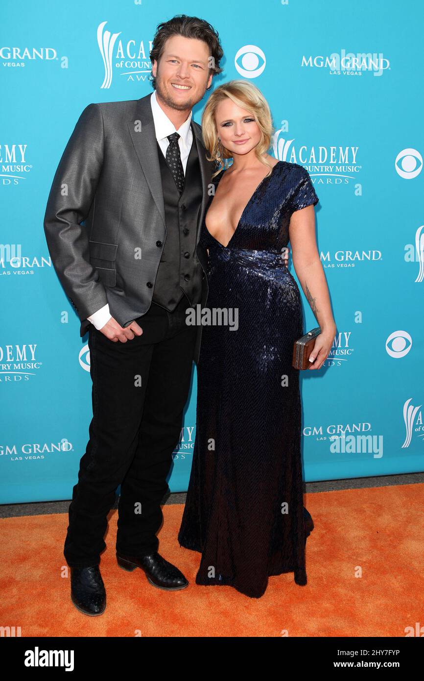 18 aprile 2010 Las Vegas, Nevada. Blake Shelton e Miranda Lambert 45th annuale Academy of Country Music Awards tenuto presso l'MGM Grand Hotel and Casino Foto Stock