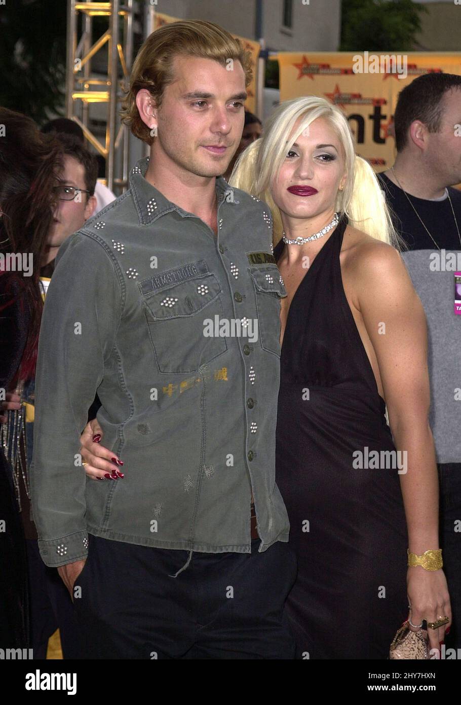 2 giugno 2001 Los Angeles, CA. Gwen Stefani e Gavin Rossdale 2001 MTV Movie Awards tenuti presso l'Auditorium Shrine Foto Stock