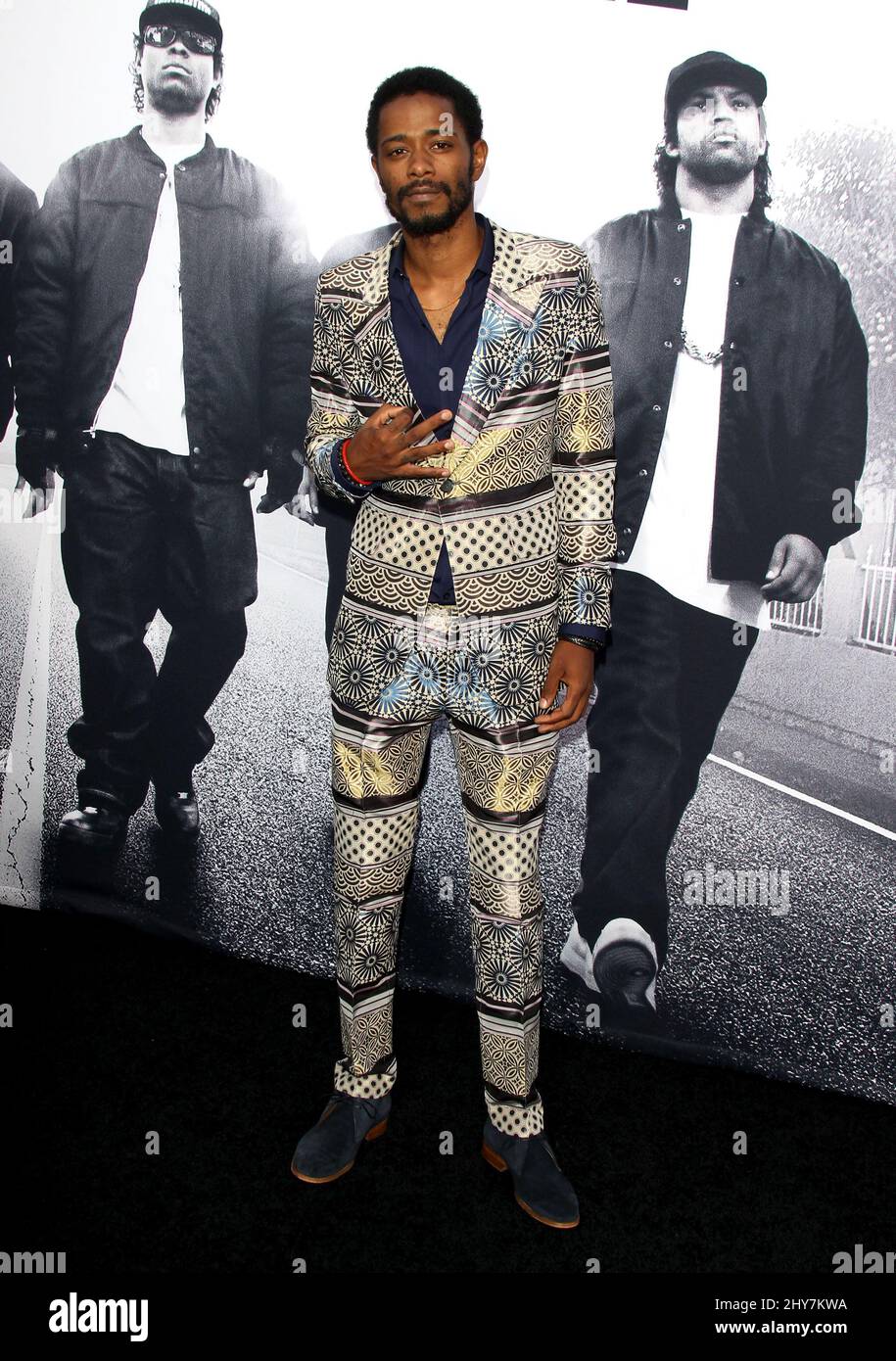 Keith Stanfield partecipa alla "Traight Outta Compton" Los Angeles Premiere Foto Stock