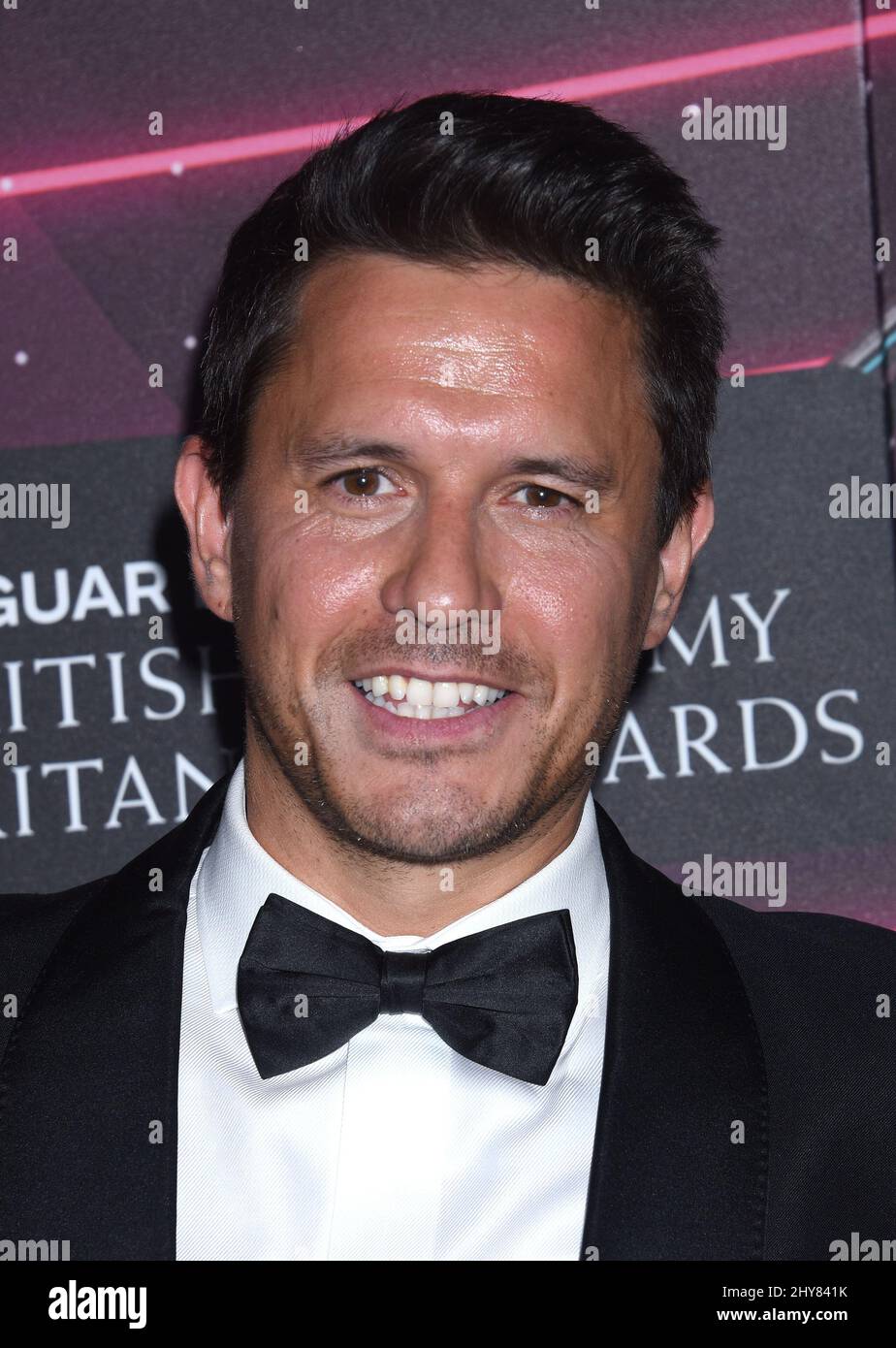 Jeremy Edwards arriva per i 2015 Jaguar Land Rover British Academy Britannia Awards presentati da American Airlines al Beverly Hilton Hotel di Beverly Hills, Los Angeles. Foto Stock