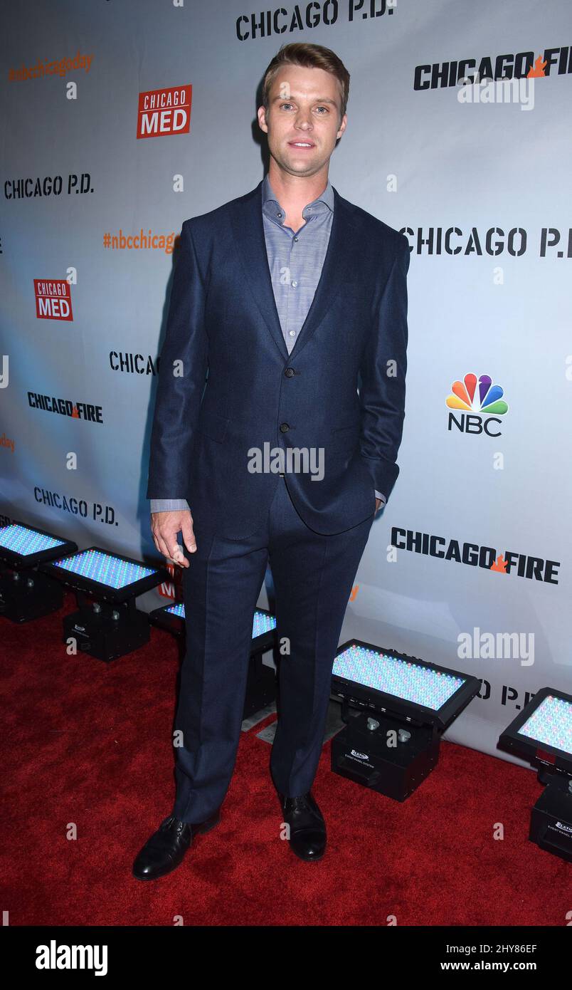 Jesse Spencer NBC 'Chicago Fire', 'Chicago P.D.' e 'Chicago Med' festeggiamenti Foto Stock