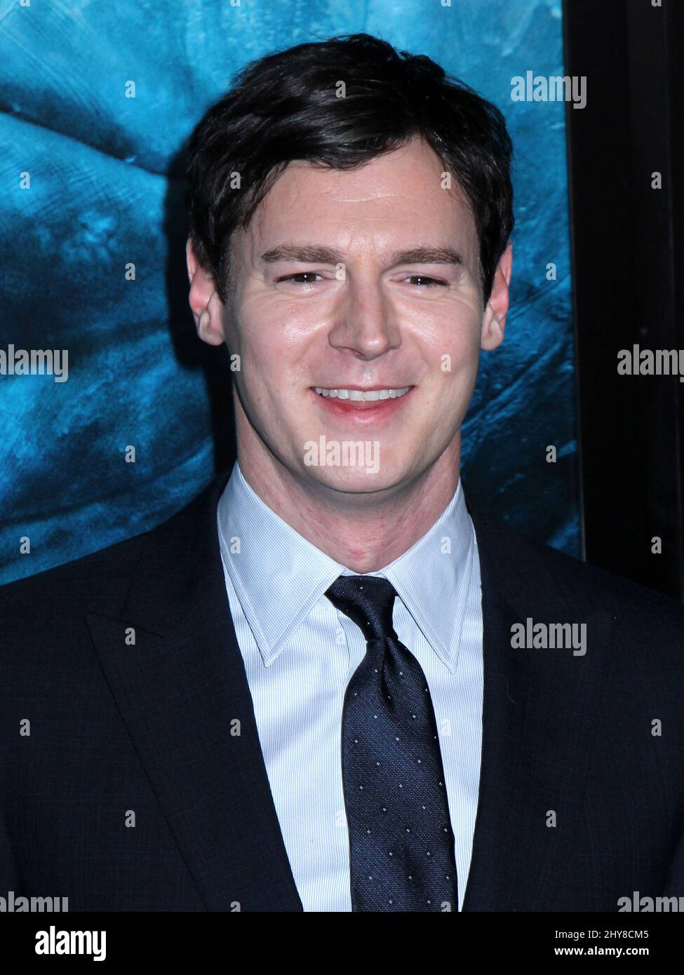 Benjamin Walker frequenta la prima di nel cuore del mare a New York. Foto Stock