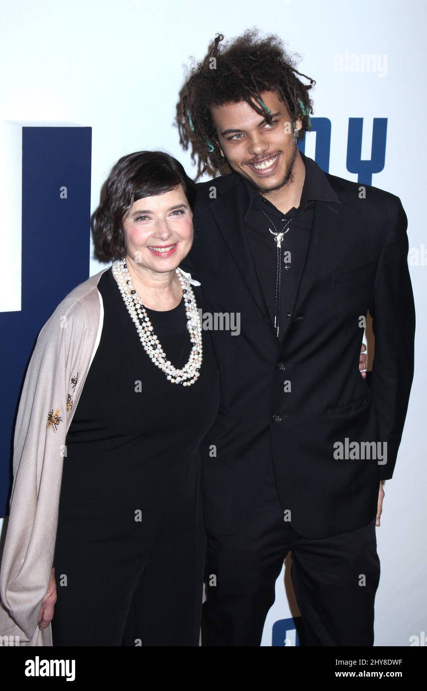 Isabella Rossellini e Roberto Rossellini 'Joy' New York Premiere - tenuto al Teatro Ziegfeld il 13 dicembre 2015. Foto Stock