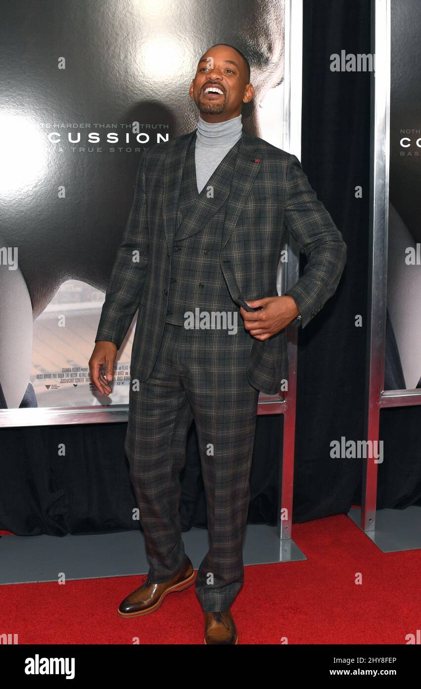 Will Smith frequenta la 'concussion' New York Premiere tenuto al Teatro Ziegfeld Foto Stock