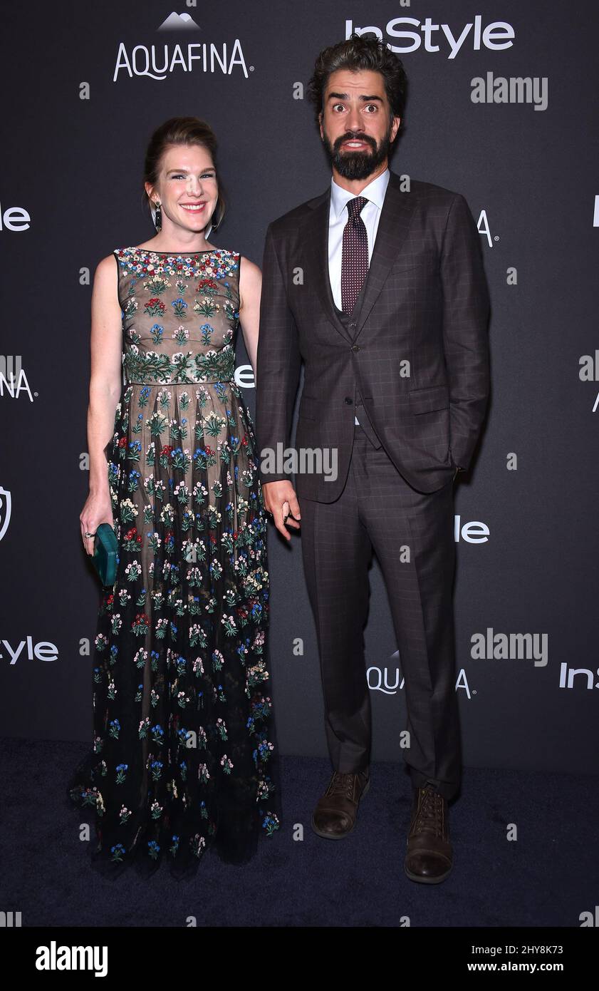 Lily Rabe e Hamish Linkletter partecipano all'afterparty dei fratelli InStyle e Warner Golden Globes presso il Beverly Hilton Hotel a Beverly Hills, California Foto Stock