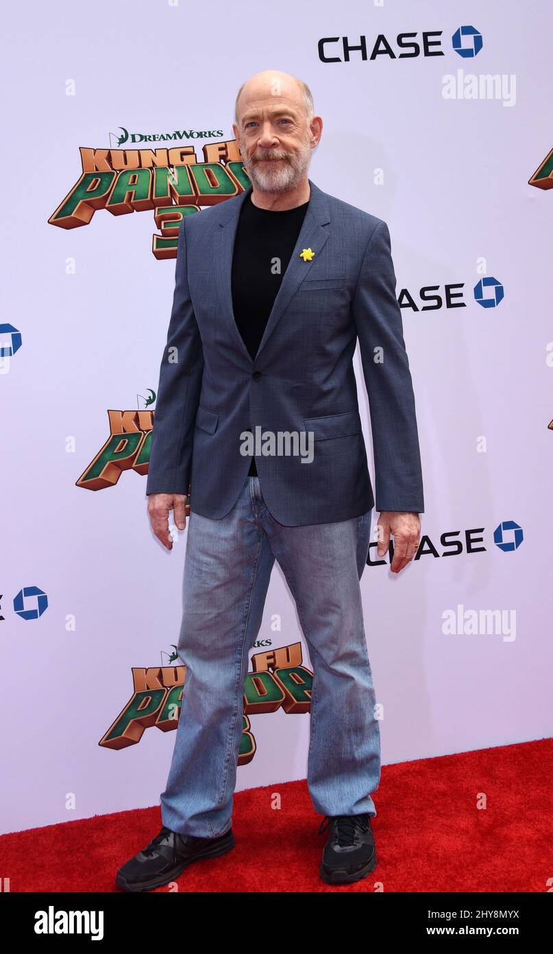 16 gennaio 2016 Hollywood, CA. JK Simmons Kung fu Panda 3 prima mondiale tenuta al TCL Chinese Theatre. Foto Stock