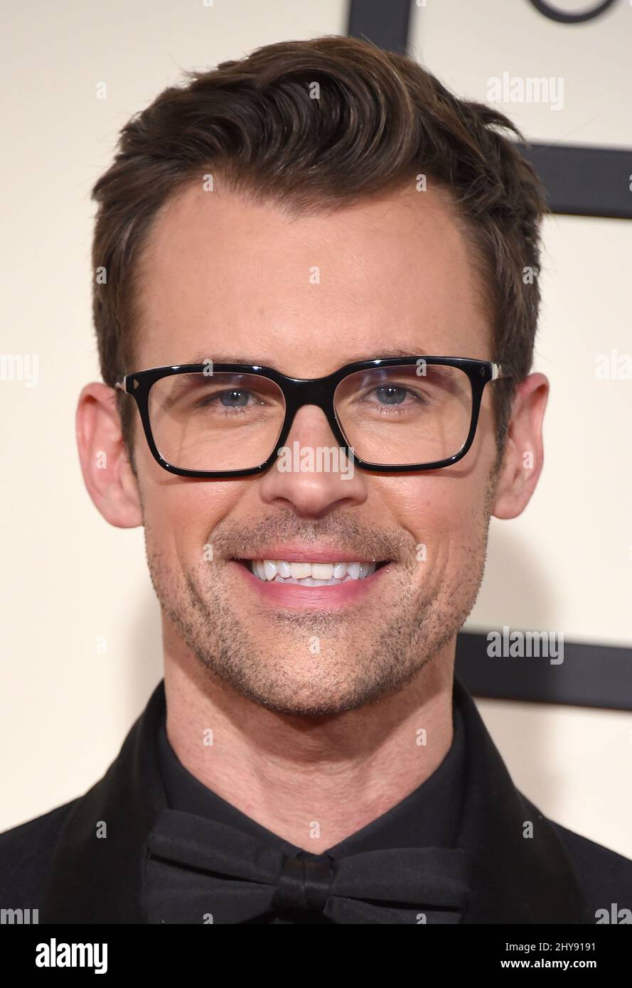 Brad Goreski arriva al Grammy Awards 58th che si tiene presso lo Staples Center di Los Angeles Foto Stock