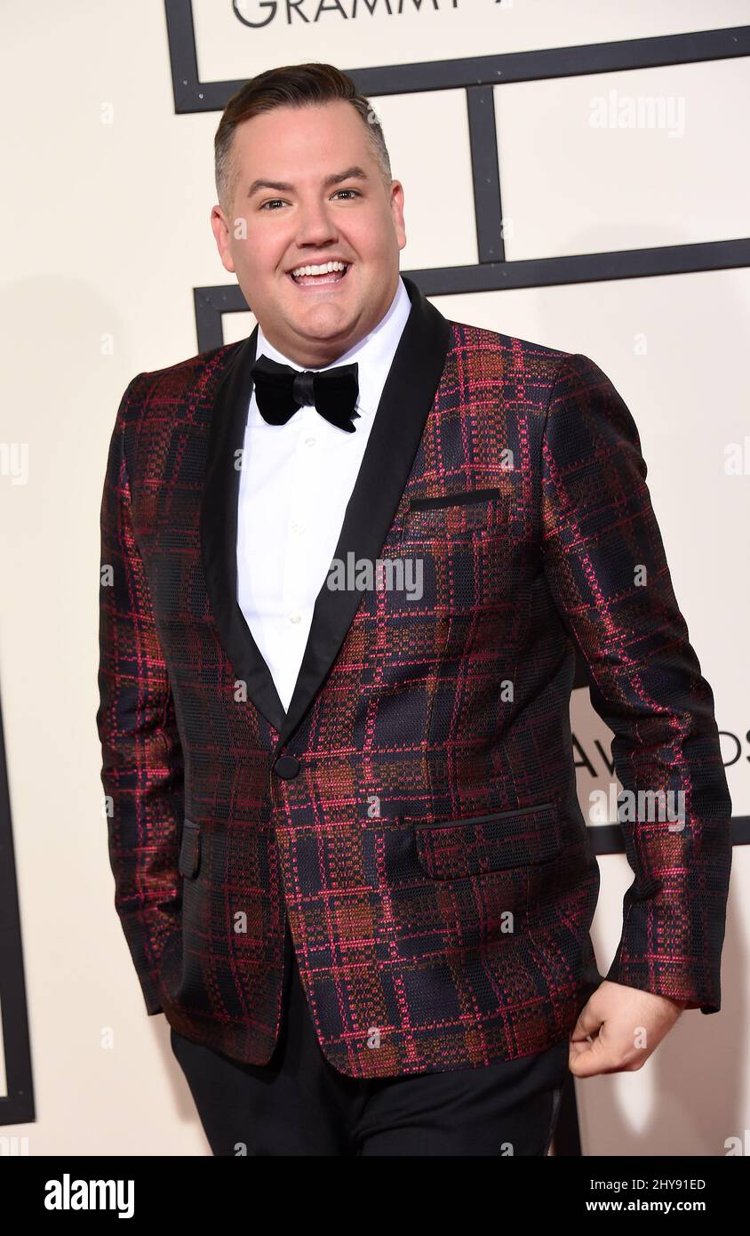 Ross Mathews arriva ai Grammy Awards 58th che si tengono allo Staples Center di Los Angeles Foto Stock