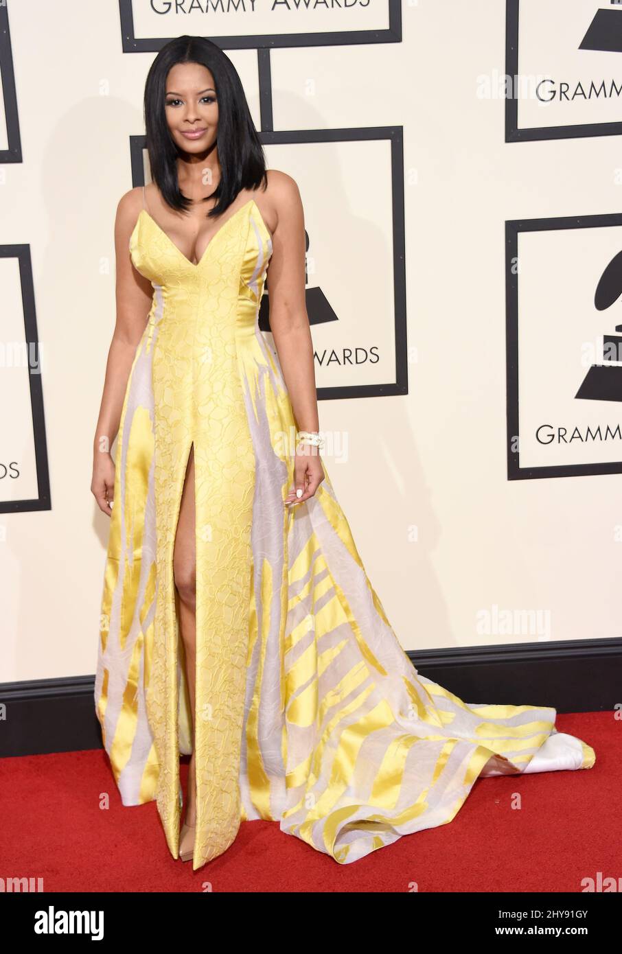Vanessa Simmons in arrivo ai Grammy Awards annuali 58th che si tengono presso lo Staples Center di Los Angeles Foto Stock
