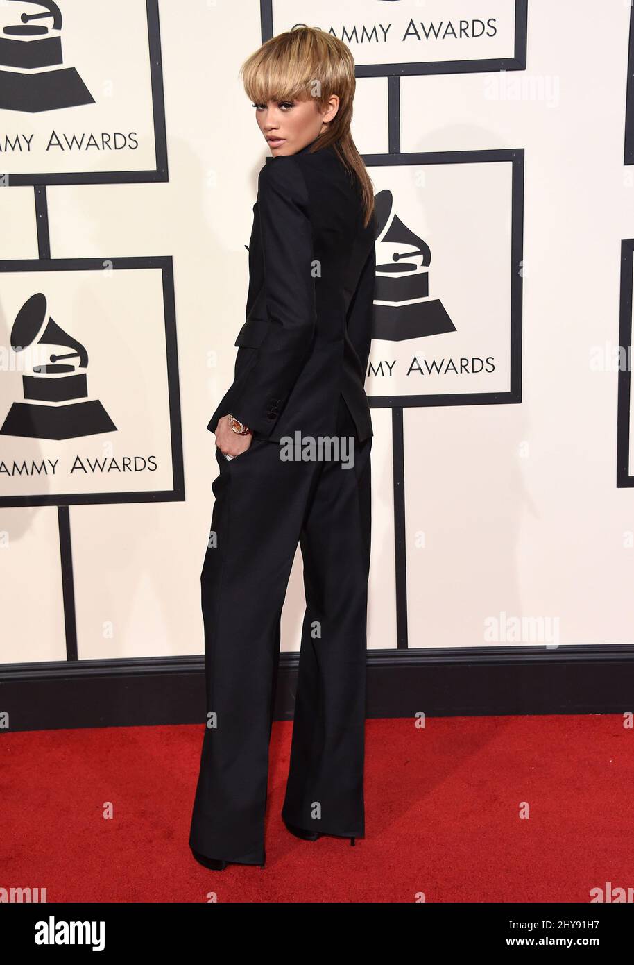 Zendaya Coleman arriva al Grammy Awards 58th che si tiene presso lo Staples Center di Los Angeles Foto Stock
