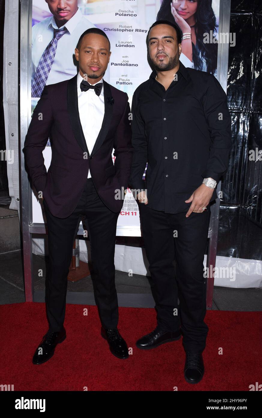 Terrence Jenkins e il Montana francese partecipano alla prima di Los Angeles "The Perfect Match" che si tiene all'ARCLIGHT Hollywood Foto Stock