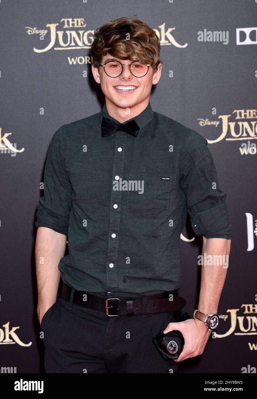 Mikey Murphy partecipa alla prima di 'The Jungle Book' al Teatro El Capitan di Los Angeles, USA. Foto Stock