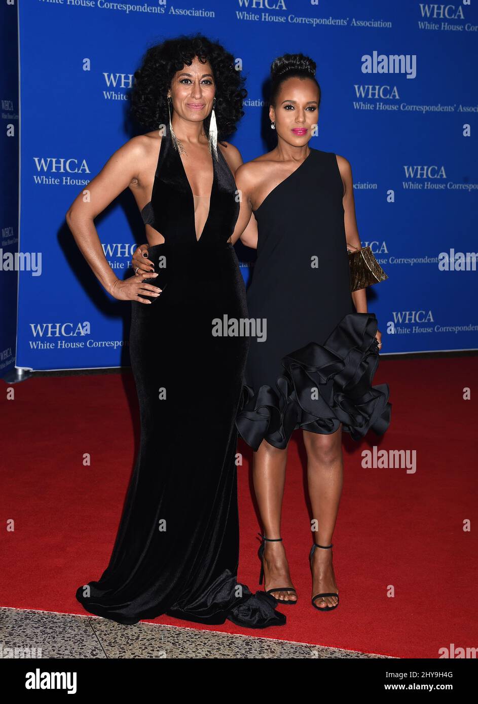 Tracee Ellis Ross & Kerry Washington White House Corresponds' Association tenuto presso il Washington Hilton Foto Stock