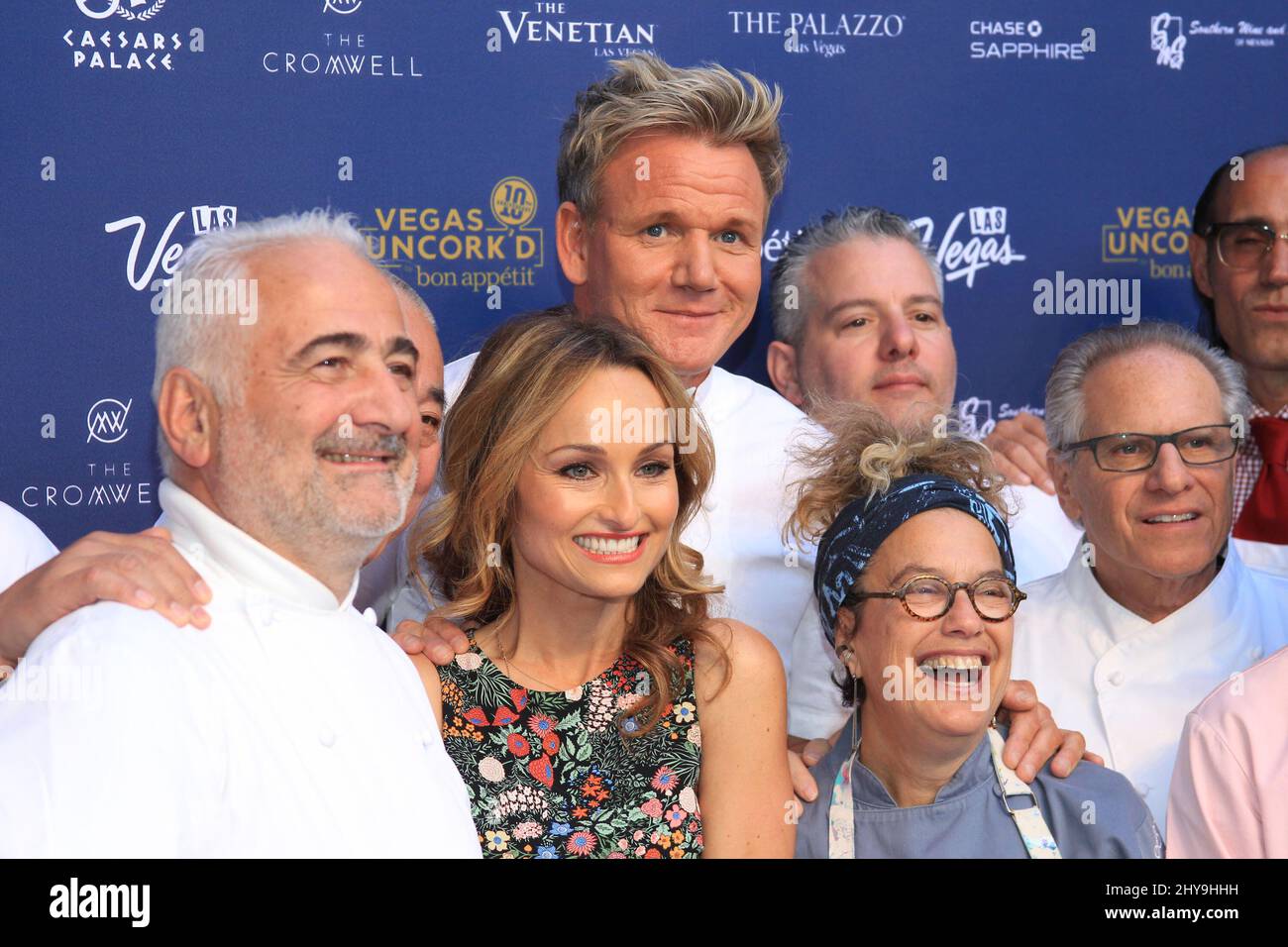 Guy Savoy, Nobu Matsuhisa, Giada De Laurentiis, Gordon Ramsay, Susan Feniger, Marc Sherry Bon Appetit's 10th Anniversary Vegas Unsughero'd Grand Tasting Event, Garden of the Gods Pool Oasis al Caesars Palace Foto Stock
