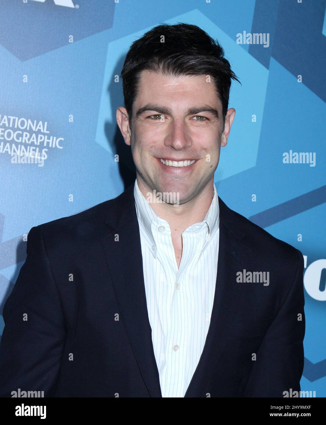 Max Greenfield partecipa al FOX Networks 2016 Upfront Presentation tenuto al Wollman Rink in Central Park a New York, USA. Foto Stock