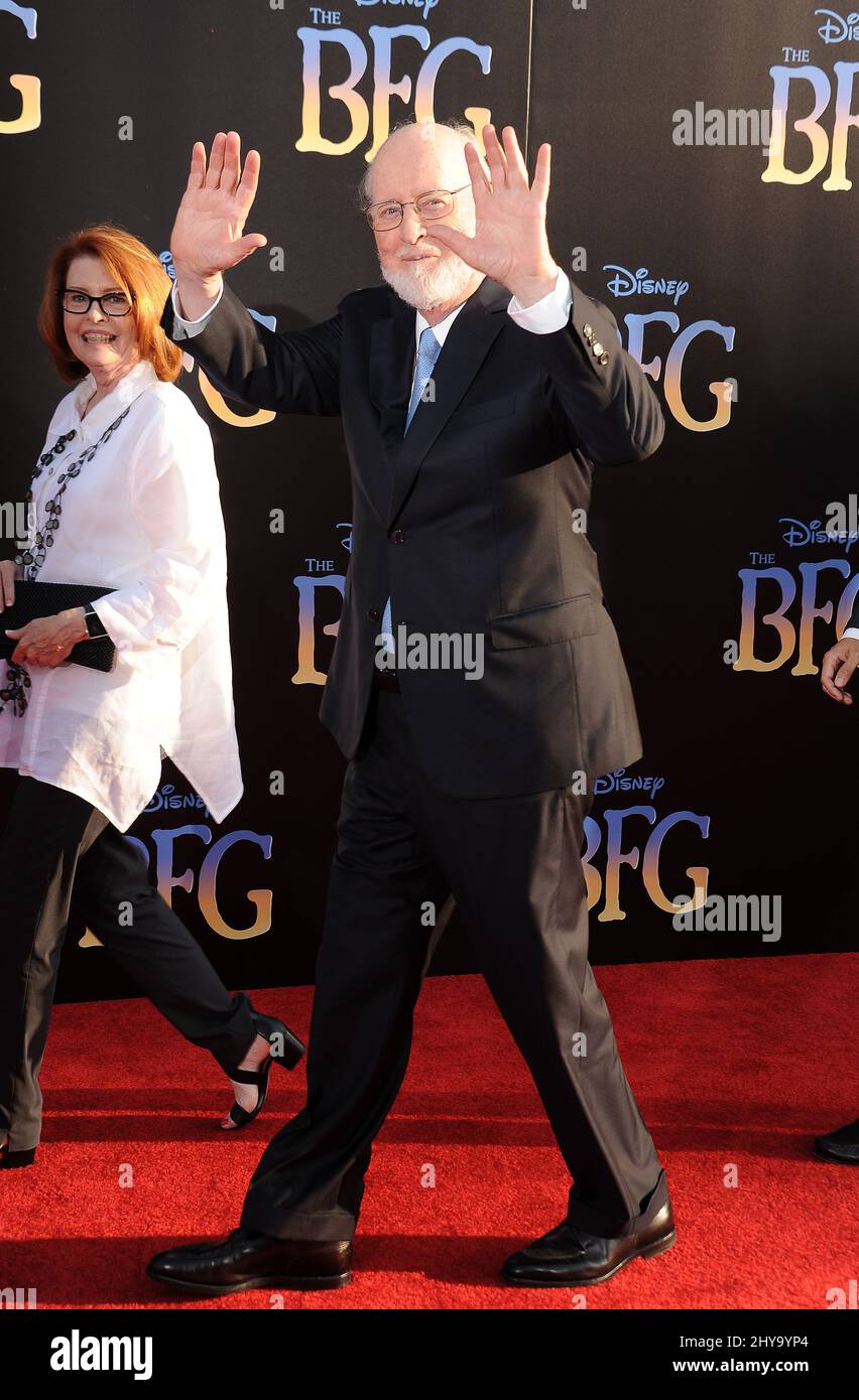 John Williams partecipa alla prima del 'The BFG' di Los Angeles. Foto Stock