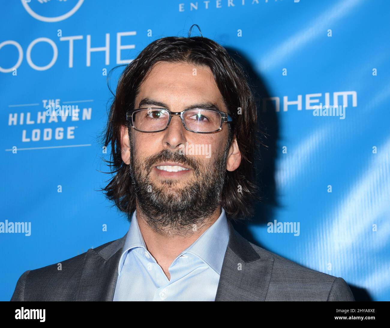 Rob Bourdon arriva a un evento in onore del Segretario Generale delle Nazioni Unite Ban Ki-moon in una residenza privata mercoledì 10 agosto 2016 a Beverly Hills. Foto Stock