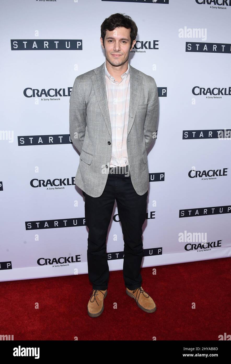 Adam Brody ha partecipato alla prima della serie originale di Crackle 'Startup' tenutasi al London West Hollywood di Los Angeles, USA Foto Stock