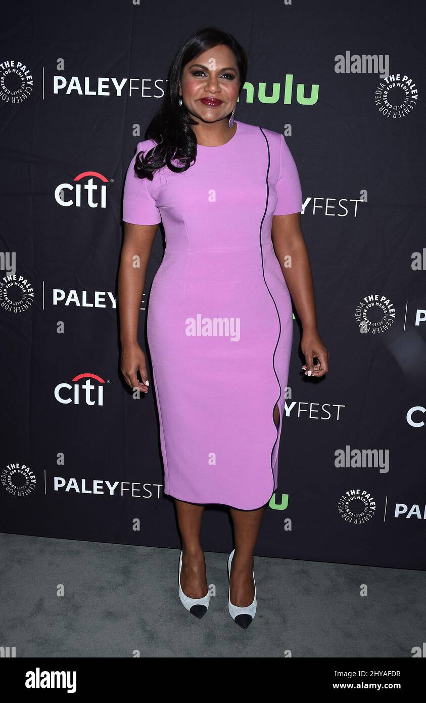 Mindy Kaling arriva per l'Hulu PaleyFest 2016 Fall Preview's 'The Mindy Project: Inside the Writers Room at the Paley Center for Media, Los Angeles. Foto Stock