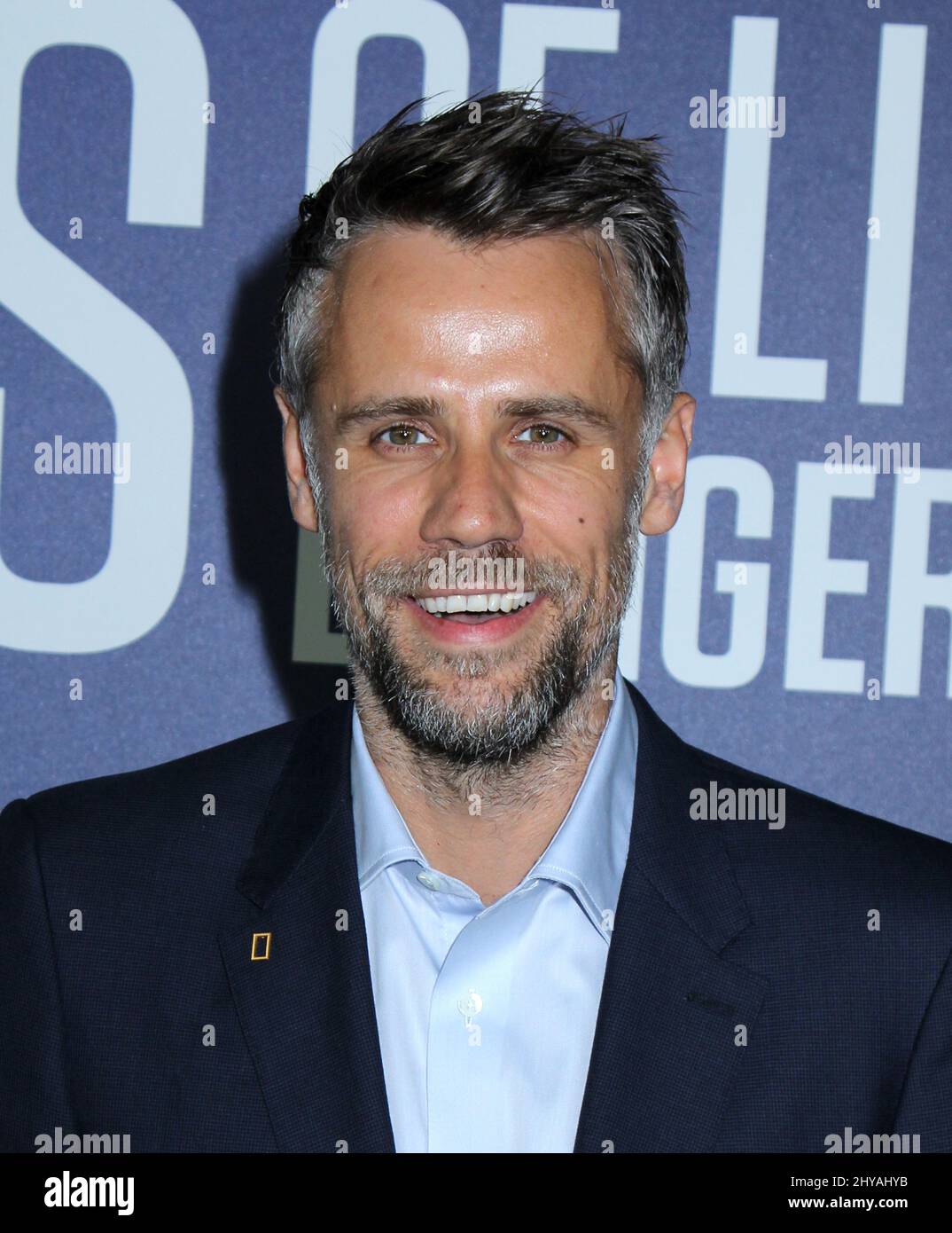 Richard Bacon partecipa alla prima di National Geographic Channel's, 'Years of Living Dangerously', al Museo Americano di Storia Naturale di mercoledì 21 settembre 2016, a New York. Foto Stock